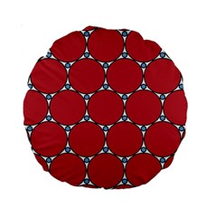 Circle Red Purple Standard 15  Premium Round Cushions by Alisyart