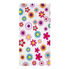 Colorful Floral Flowers Pattern Shower Curtain 36  X 72  (stall)  by Simbadda