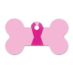 Pink Breast Cancer Symptoms Sign Dog Tag Bone (one Side) by Alisyart
