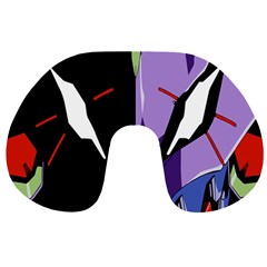 Monster Face Drawing Paint Travel Neck Pillows