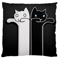 Texture Cats Black White Standard Flano Cushion Case (two Sides) by Simbadda