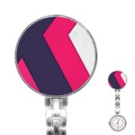 Pink Pattern Stainless Steel Nurses Watch Front