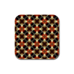 Kaleidoscope Image Background Rubber Square Coaster (4 Pack) 