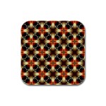 Kaleidoscope Image Background Rubber Square Coaster (4 pack)  Front