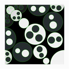 Origami Leaf Sea Dragon Circle Line Green Grey Black Medium Glasses Cloth (2-side) by Alisyart