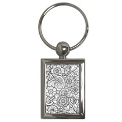 These Flowers Need Colour! Key Chains (rectangle)  by Simbadda