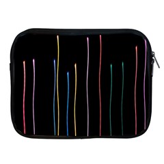 Falling Light Lines Color Pink Blue Yellow Apple Ipad 2/3/4 Zipper Cases by Alisyart