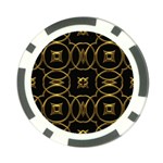 Black And Gold Pattern Elegant Geometric Design Poker Chip Card Guard (10 pack) Back