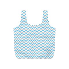 Free Plushie Wave Chevron Blue Grey Gray Full Print Recycle Bags (s)  by Alisyart