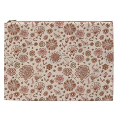 Retro Sketchy Floral Patterns Cosmetic Bag (xxl)  by TastefulDesigns