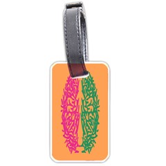 Brian Pink Green Orange Smart Luggage Tags (one Side)  by Alisyart