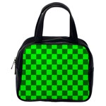 Plaid Flag Green Classic Handbags (2 Sides) Back