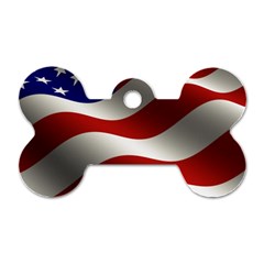 Flag United States Stars Stripes Symbol Dog Tag Bone (one Side) by Simbadda