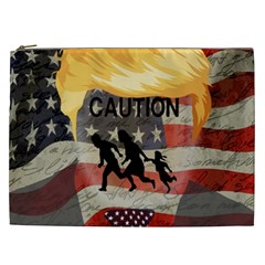 Caution Cosmetic Bag (xxl)  by Valentinaart