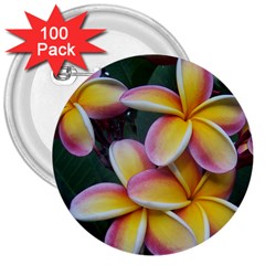Premier Mix Flower 3  Buttons (100 Pack)  by alohaA