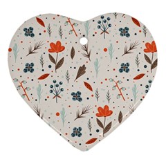 Seamless Floral Patterns  Ornament (heart) by TastefulDesigns