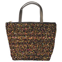 Colorful And Glowing Pixelated Pattern Bucket Bags by Amaryn4rt