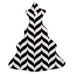 Pattern Black 1 Christmas Tree Ornament (Two Sides) Back