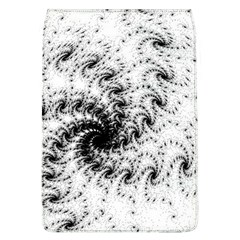 Fractal Black Spiral On White Flap Covers (l)  by Amaryn4rt