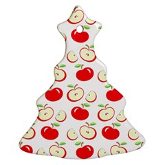 Apple Pattern Ornament (christmas Tree)  by Valentinaart