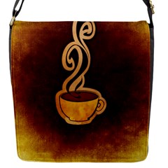 Coffee Drink Abstract Flap Messenger Bag (s) by Simbadda