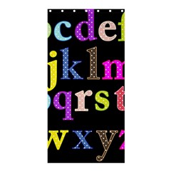Alphabet Letters Colorful Polka Dots Letters In Lower Case Shower Curtain 36  X 72  (stall)  by Simbadda