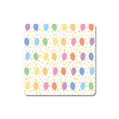 Balloon Star Rainbow Square Magnet by Mariart