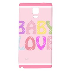 Pink Baby Love Text In Colorful Polka Dots Galaxy Note 4 Back Case