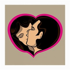 Don t Kiss With A Bloody Nose Face Man Girl Love Medium Glasses Cloth (2-side) by Mariart