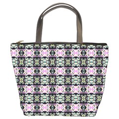 Colorful Pixelation Repeat Pattern Bucket Bags by Nexatart