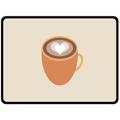 Artin Coffee Chocolate Brown Heart Love Fleece Blanket (large) 
