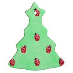 Pretty Background With A Ladybird Image Ornament (christmas Tree)  by Nexatart