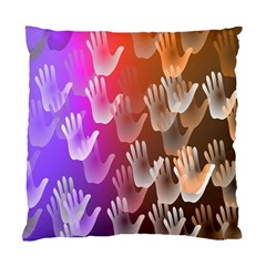 Clipart Hands Background Pattern Standard Cushion Case (one Side) by Nexatart