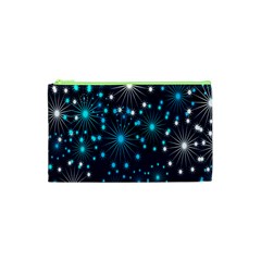 Digitally Created Snowflake Pattern Background Cosmetic Bag (xs) by Nexatart