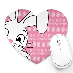 Easter Bunny  Heart Mousepads