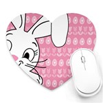 Easter bunny  Heart Mousepads Front