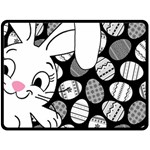 Easter bunny  Double Sided Fleece Blanket (Large)  80 x60  Blanket Back