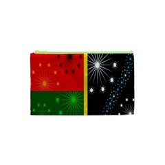 Snowflake Background Digitally Created Pattern Cosmetic Bag (xs) by Nexatart