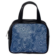 Flower Floral Blue Rose Star Classic Handbags (one Side) by Mariart