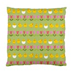 Easter - chick and tulips Standard Cushion Case (Two Sides) Back