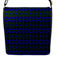Split Diamond Blue Green Woven Fabric Flap Messenger Bag (s) by Mariart