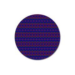 Split Diamond Blue Purple Woven Fabric Magnet 3  (round) by Mariart