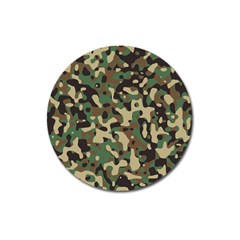 Army Camouflage Magnet 3  (round) by Mariart