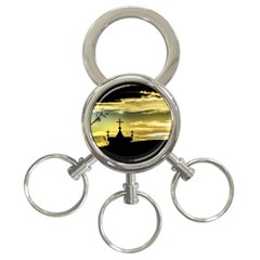Graves At Side Of Road In Santa Cruz, Argentina 3-ring Key Chains by dflcprints