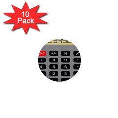 Calculator 1  Mini Buttons (10 Pack)  by Mariart
