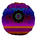 Air And Stars Global With Some Guitars Pop Art Large 18  Premium Round Cushions Back
