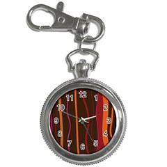 Colorful Striped Background Key Chain Watches by TastefulDesigns