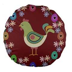 Easter Large 18  Premium Round Cushions