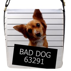 Bad Dog Flap Messenger Bag (s) by Valentinaart