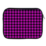 Lumberjack Fabric Pattern Pink Black Apple iPad 2/3/4 Zipper Cases Front